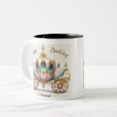 Taza de Cumpleaños. Princess  Tweekleurige Koffiemok (Voorkant links)
