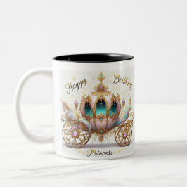 Taza de Cumpleaños. Princess  Tweekleurige Koffiemok
