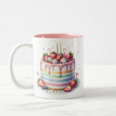 Taza de cumpleaños  tweekleurige koffiemok (Links)