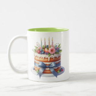 Taza de cumpleaños  tweekleurige koffiemok