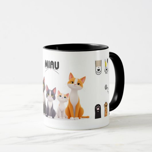 Taza de gato MIAU Mok (Voorkant rechts)