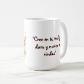 "Taza de inspiración con amigo peludo" Koffiemok (Voorkant rechts)