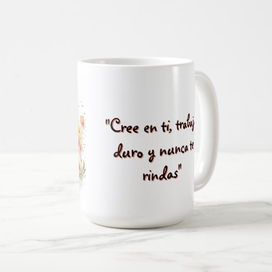 "Taza de inspiración con amigo peludo" Koffiemok (Voorkant rechts)