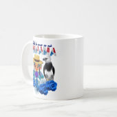 Taza de la montuna con el aguila harpia koffiemok (Voorkant links)