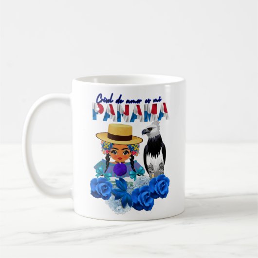 Taza de la montuna con el aguila harpia koffiemok (Links)