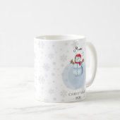 Taza de muñeco de nieve de Navidad personalizada Koffiemok (Voorkant rechts)