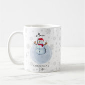 Taza de muñeco de nieve de Navidad personalizada Koffiemok (Links)