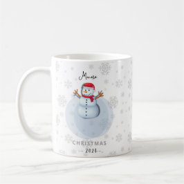 Taza de muñeco de nieve de Navidad personalizada Koffiemok