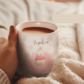 Taza de muñeco de nieve navideño personalizada tweekleurige koffiemok