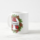 "Taza de navidad personalizada con letra A" Koffiemok (Voorkant links)