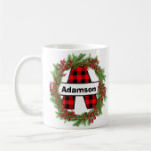 "Taza de navidad personalizada con letra A" Koffiemok (Links)