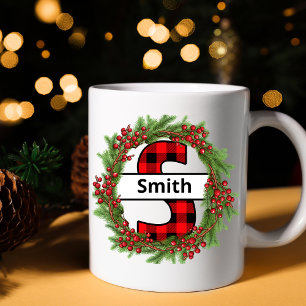 "Taza de navidad personalizada con letra S" Koffiemok