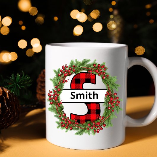 "Taza de navidad personalizada con letra S" Koffiemok