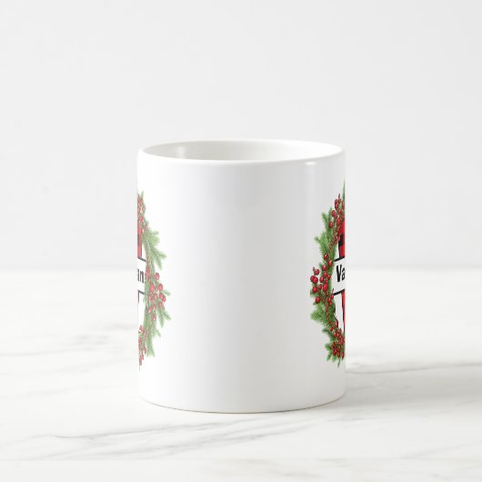 "Taza de navidad personalizada con letra V" Coff Koffiemok (Center)