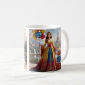 Taza de Princesa – Diseño de Cumpleaños con Pastel Koffiemok (Voorkant rechts)