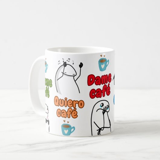 Taza de quiero café 11 onzas koffiemok (Voorkant links)