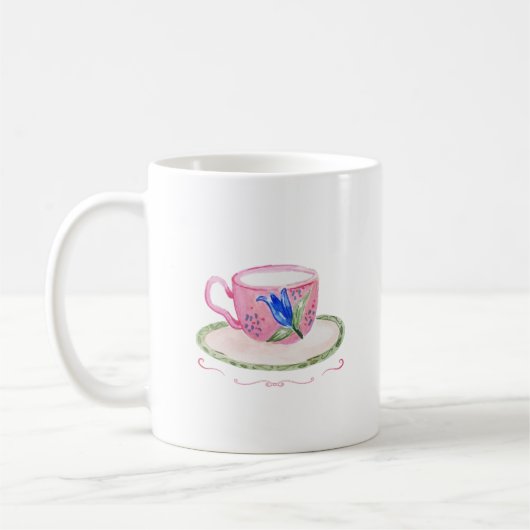 Taza de te floral koffiemok (Links)