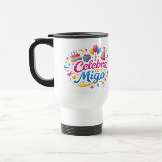 Taza de Viaje y de Regalo con Diseño “Celebra Conm Reisbeker (Links)