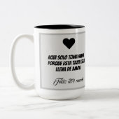 Taza dia de la madre tweekleurige koffiemok (Links)