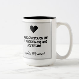 Taza dia de la madre tweekleurige koffiemok