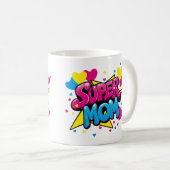  Taza día de las madres Super mama  Koffiemok (Voorkant rechts)