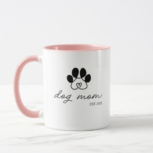 Taza dog mom customizable mok (Links)