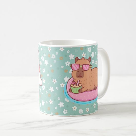 Taza Don't Worry Be Cappy Capibara Carpincho Koffiemok (Voorkant rechts)
