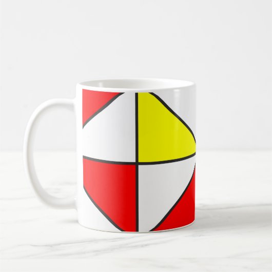 Taza en colores primarios koffiemok (Links)