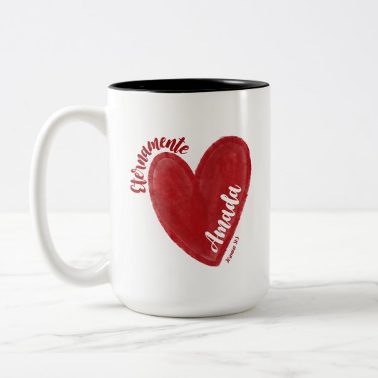 taza Eres Amada Tweekleurige Koffiemok (Links)