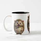 taza erizos divertida tweekleurige koffiemok (Links)