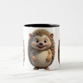 taza erizos divertida tweekleurige koffiemok (Center)