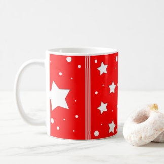Taza - Estrellas en fondo rojo Koffiemok