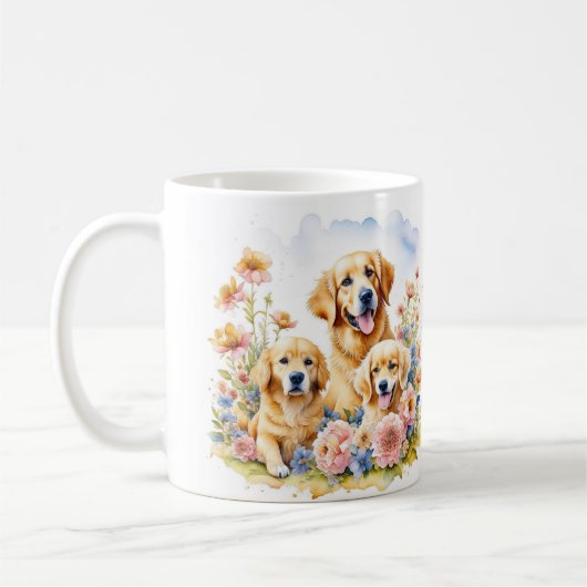 Taza familia peluda koffiemok (Links)