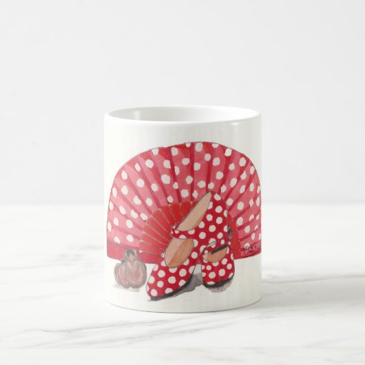 Taza flamenca de lunares rojos koffiemok (Center)