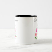 Taza flores mug motivacional tweekleurige koffiemok (Center)