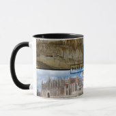 taza fotomontaje de Mallorca - Majorca en negro Mok (Links)