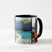 taza fotomontaje de Mallorca - Majorca en negro Mok (Voorkant rechts)