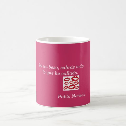 Taza frase de amor de Pablo Neruda Koffiemok (Center)