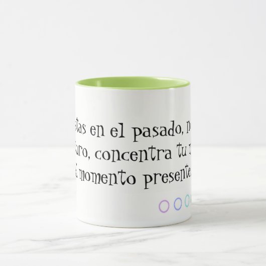 TAZA frases de Buda. Chakra Verde Mok (Midden)