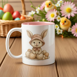 Taza Happy Easter para café Tweekleurige Koffiemok