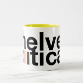 Taza Helvetica Tweekleurige Koffiemok (Center)