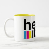 Taza Helvetica Tweekleurige Koffiemok (Links)