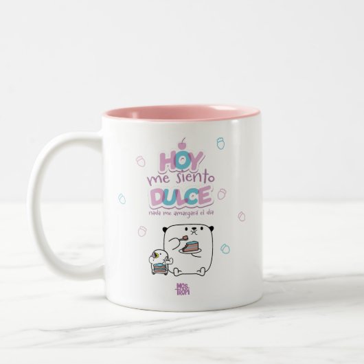 Taza│Hoy me siento dulce Tweekleurige Koffiemok (Links)
