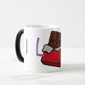 Taza I love Chocolate Magische Mok (Voorkant links)