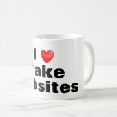 Taza I love make websites Koffiemok (Voorkant rechts)