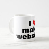 Taza I love make websites Koffiemok (Voorkant links)