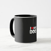 Taza/ i love my dog mok (Voorkant links)