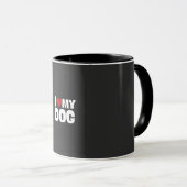 Taza/ i love my dog mok (Voorkant rechts)