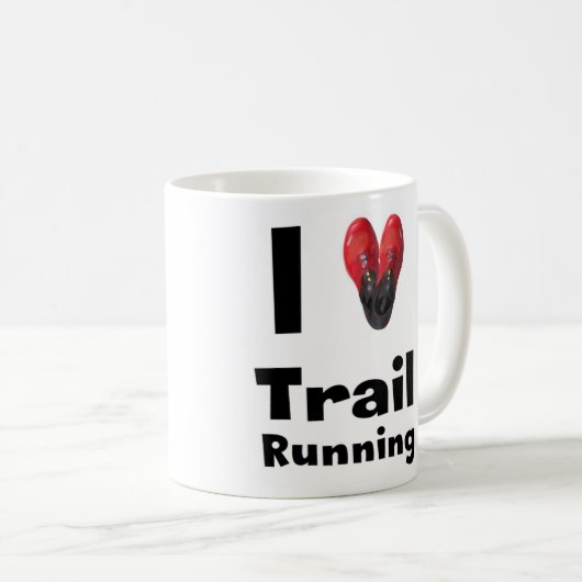 Taza "I love Trail Running" Koffiemok (Voorkant rechts)