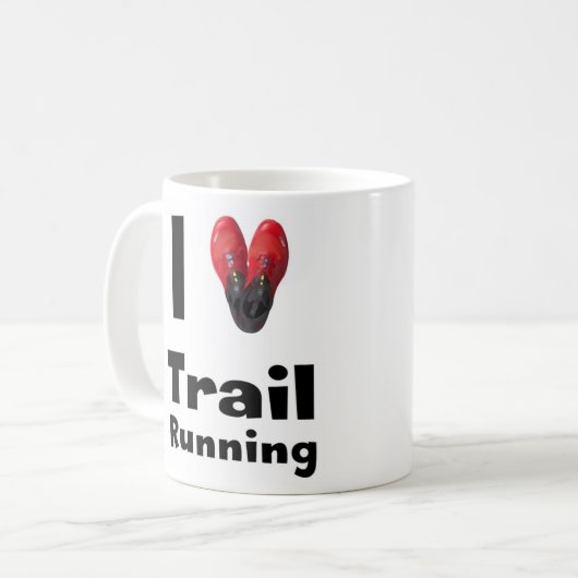 Taza "I love Trail Running" Koffiemok (Voorkant links)